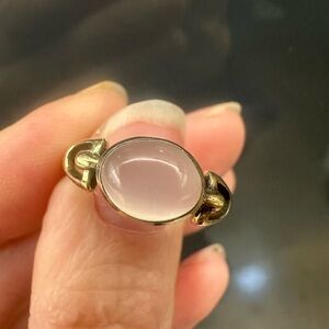 14k Gold Cats Eye Moonstone Vintage or Antique  size 6.75
